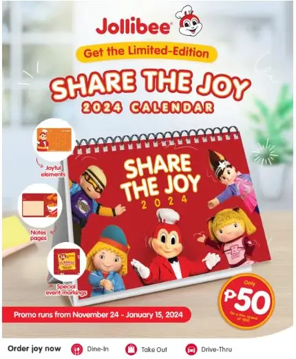 Jollibee Share the Joy 2024 Calendar Promo