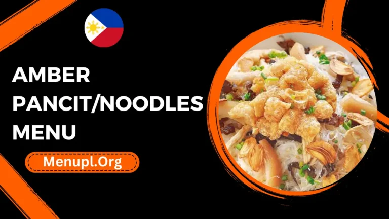 Amber Pancit/noodles Menu Philippines Prices 2024