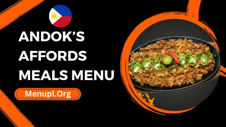 Andok’s Affords Meals Menu Philippines Prices 2024