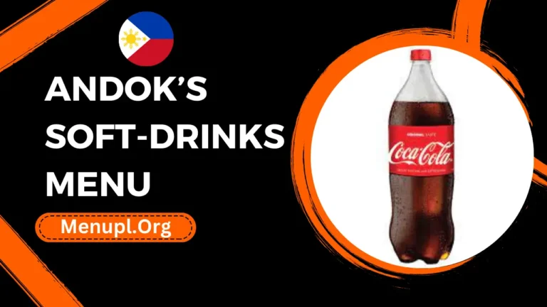 Andok’s Soft-drinks Menu Philippines Prices 2024