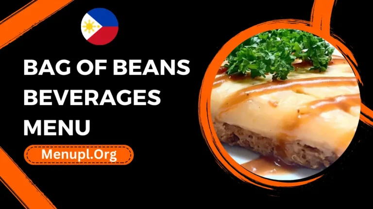 Bag Of Beans Beverages Menu Philippines Prices 2024