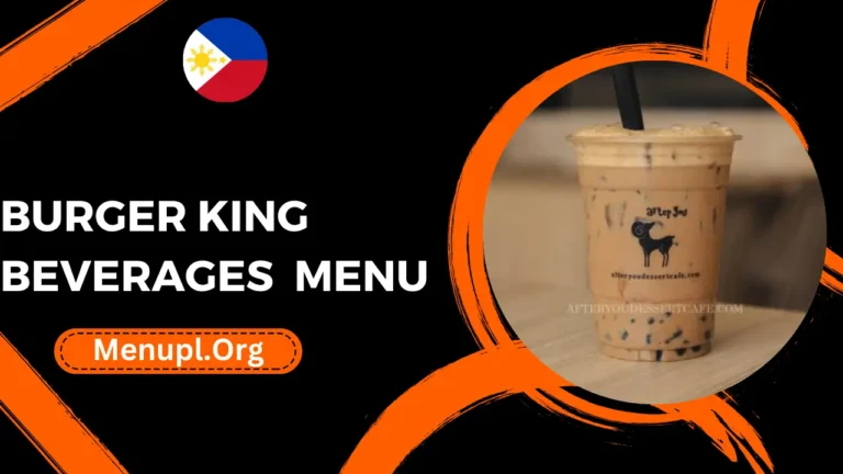 Burger King Beverages Menu Philippines Prices 2024