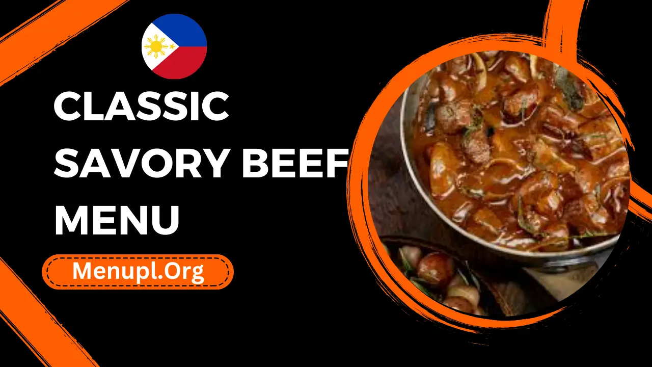 Classic Savory Beef Menu Philippines