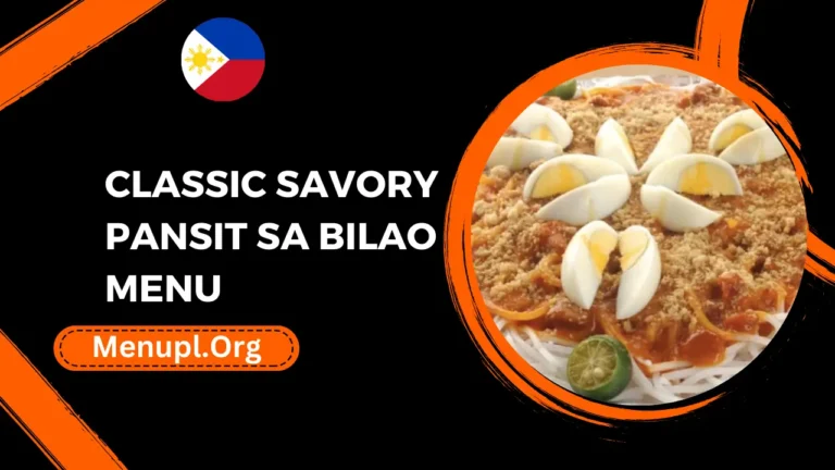 Classic Savory Pansit Sa Bilao Menu Philippines Prices 2024