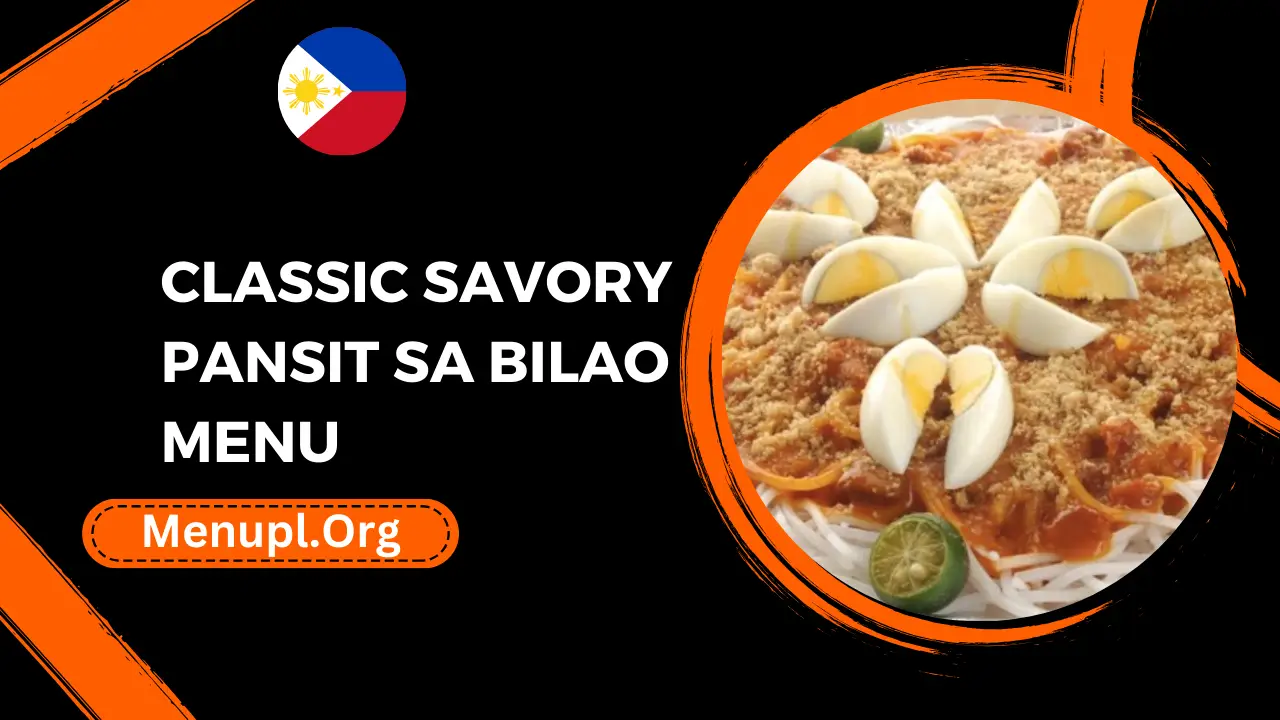 Classic Savory Pansit Sa Bilao Menu Philippines