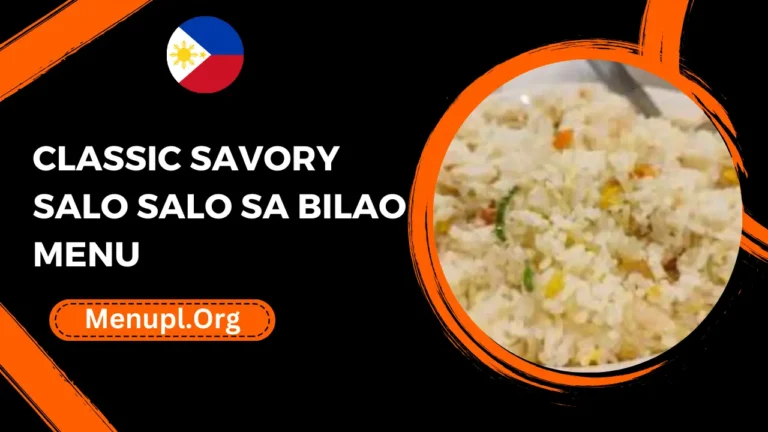 Classic Savory Salo Salo Sa Bilao Menu Philippines Prices 2024