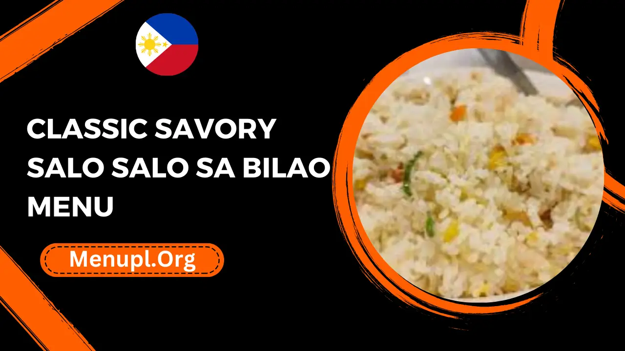 Classic Savory Salo Salo Sa Bilao Menu Philippines