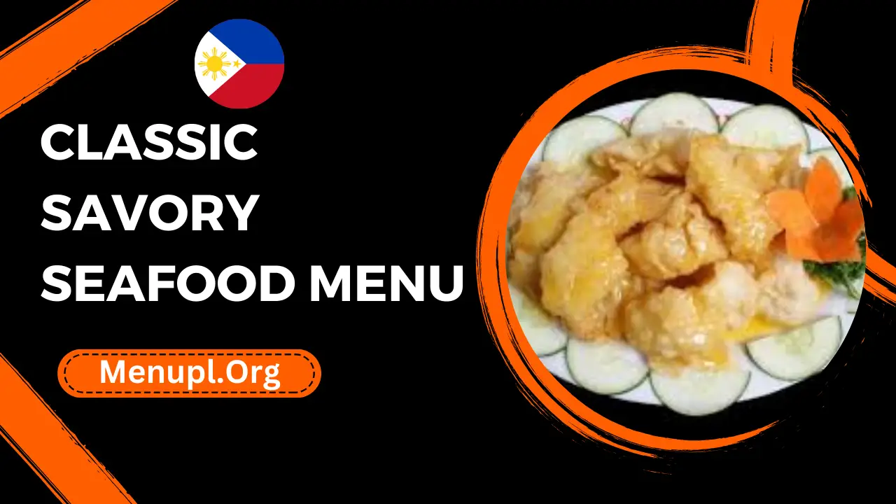 Classic Savory Seafood Menu Philippines