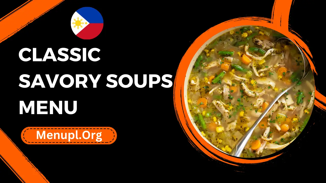 Classic Savory Soups Menu Philippines