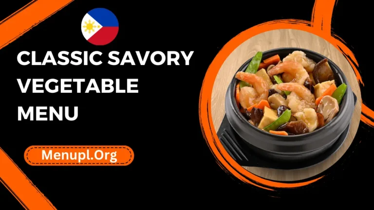 Classic Savory Vegetable Menu Philippines Prices 2024