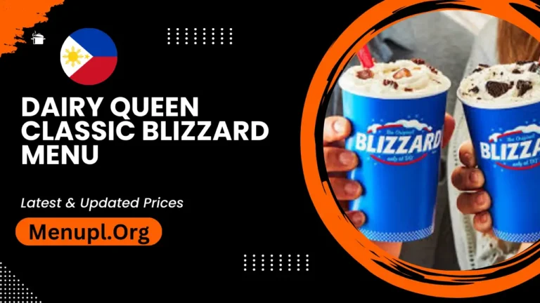 Dairy Queen Classic Blizzard Menu Philippines Updated Prices 2024