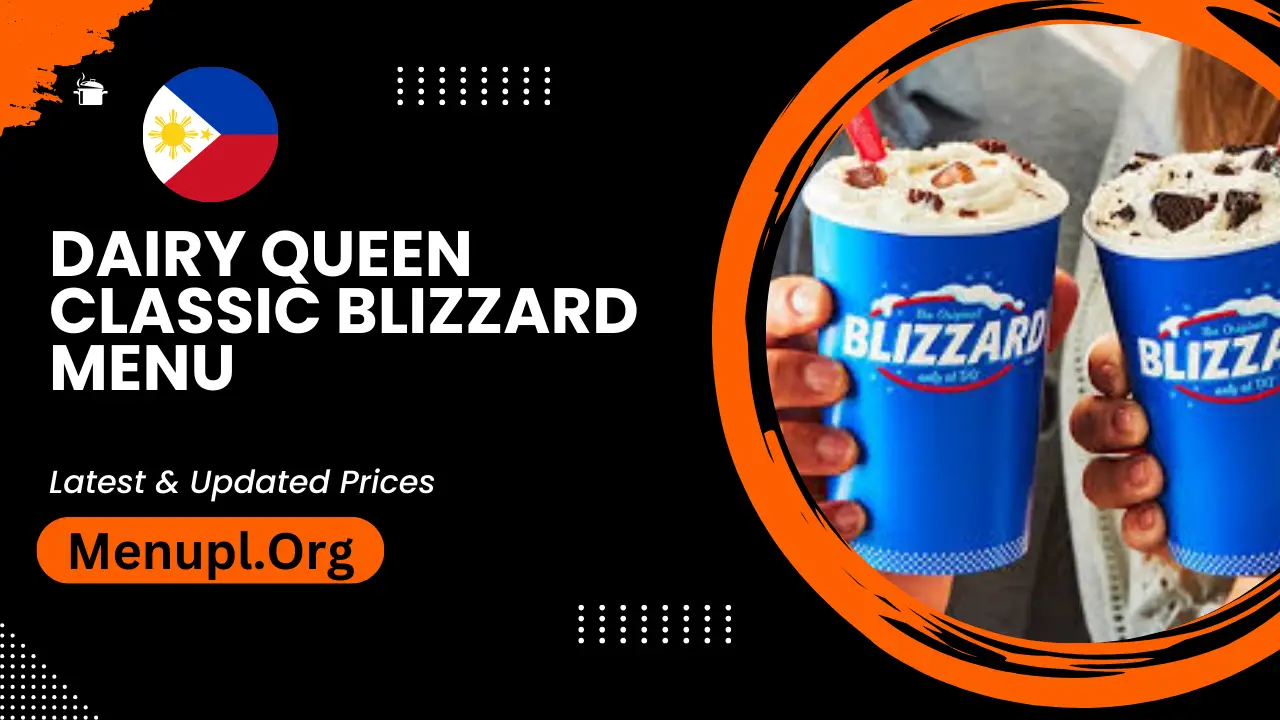 Dairy Queen Classic Blizzard Menu Philippines