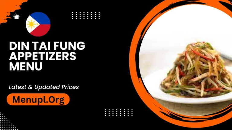 Din Tai Fung Appetizers Menu Philippines Updated Prices 2024