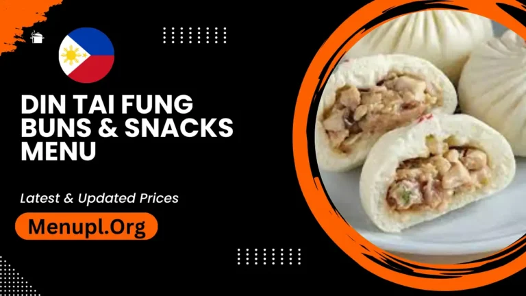 Din Tai Fung Buns & Snacks Menu Philippines Updated Prices 2024