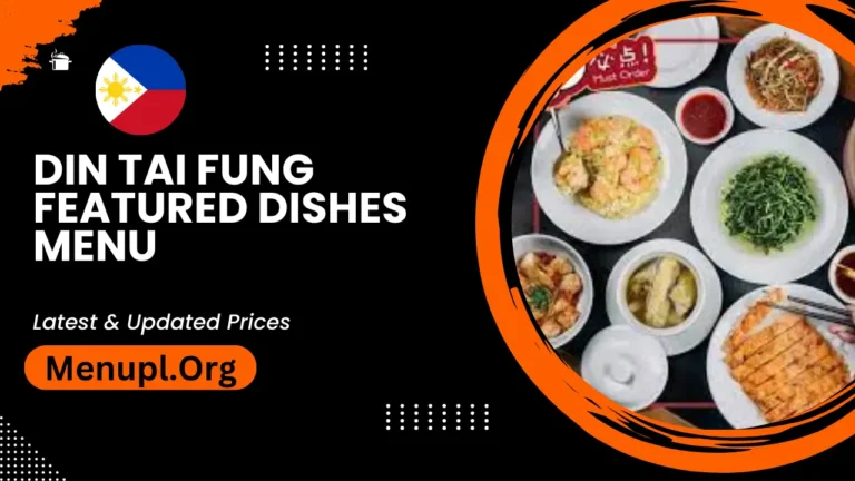 Din Tai Fung Featured Dishes Menu Philippines Updated Prices 2024