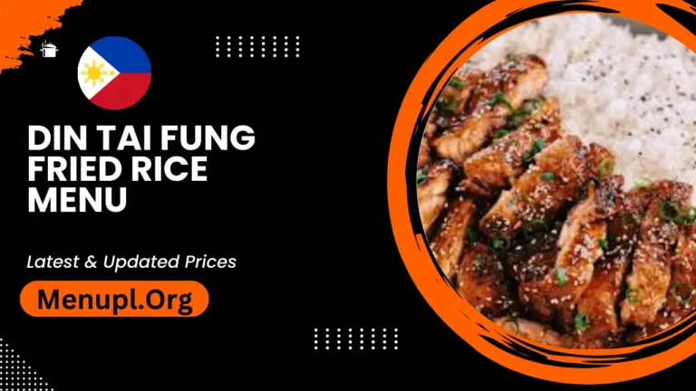 Din Tai Fung Fried Rice Menu Philippines Updated Prices 2024