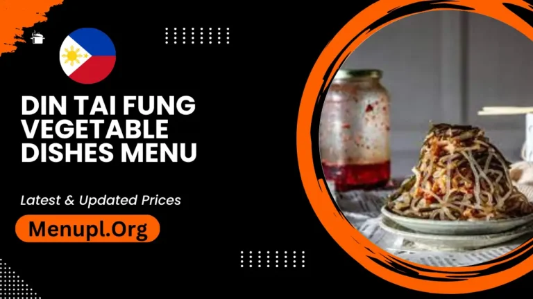 Din Tai Fung Vegetable Dishes Menu Philippines Updated Prices 2024