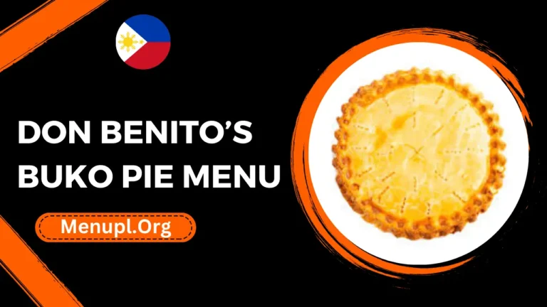 Don Benito’s Buko Pie Menu Philippines Prices 2024