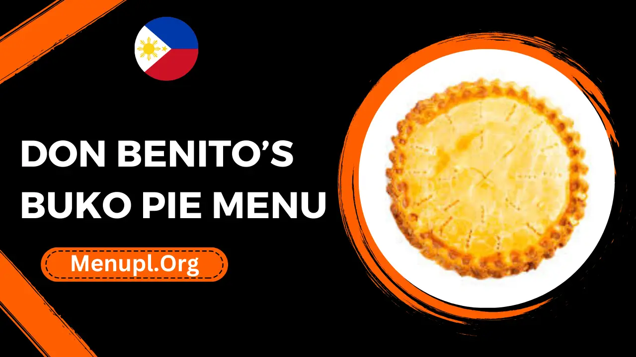 Don Benito’s Buko Pie Menu Philippines