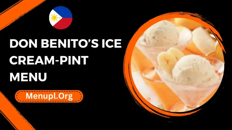 Don Benito’s Ice Cream-pint Menu Philippines Prices 2024