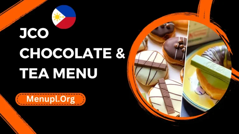 JCO Chocolate & Tea Menu Philippines Prices 2024