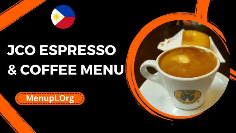 JCO Espresso & Coffee Menu Philippines Prices 2024