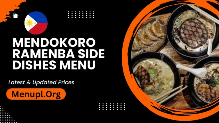 Mendokoro Ramenba Side Dishes Menu Philippines Updated Prices 2024