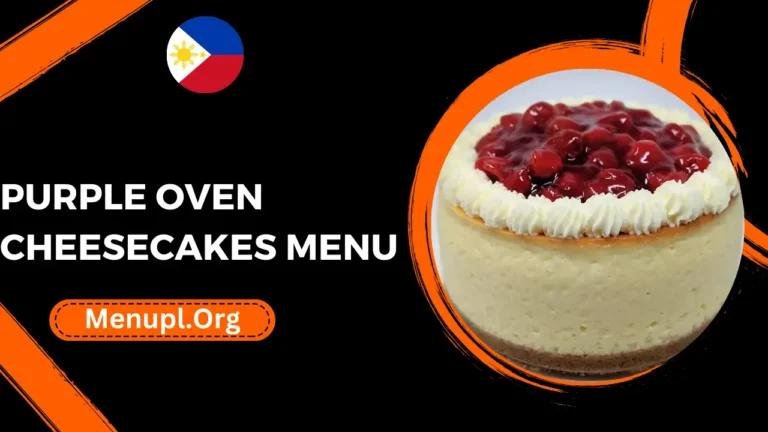 Purple Oven Cheesecakes Menu Philippines Prices 2024
