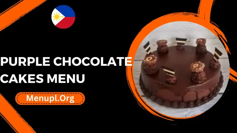 Purple Oven Chocolate Cakes Menu Philippines Prices 2024