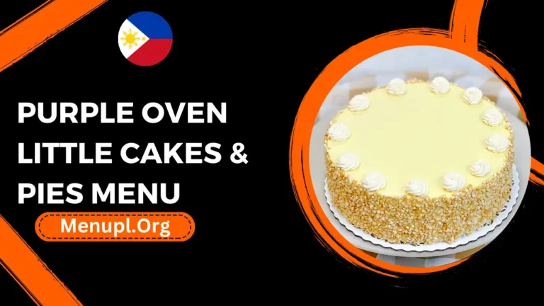 Purple Oven Little Cakes & Pies Menu Philippines Prices 2024
