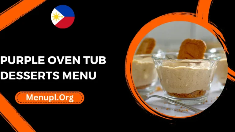 Purple Oven Tub Desserts Menu Philippines Prices 2024