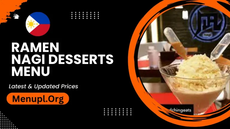 Ramen Nagi Desserts Menu Philippines Updated Prices 2024