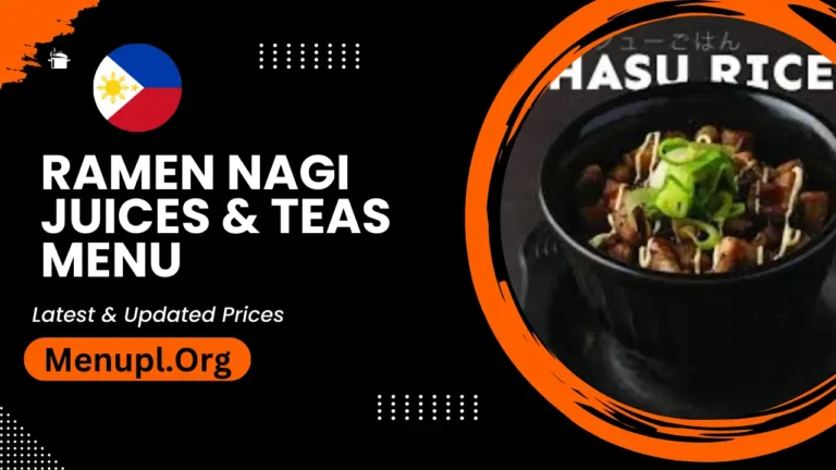 Ramen Nagi Juices & Teas Menu Philippines Updated Prices 2024