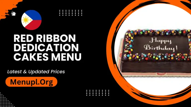 Red Ribbon Dedication Cakes Menu Philippines Updated Prices 2024