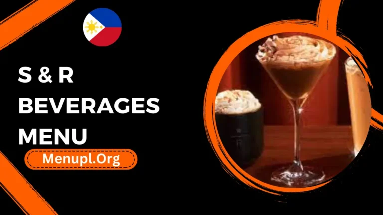 S & R Beverages Menu Philippines Prices 2024