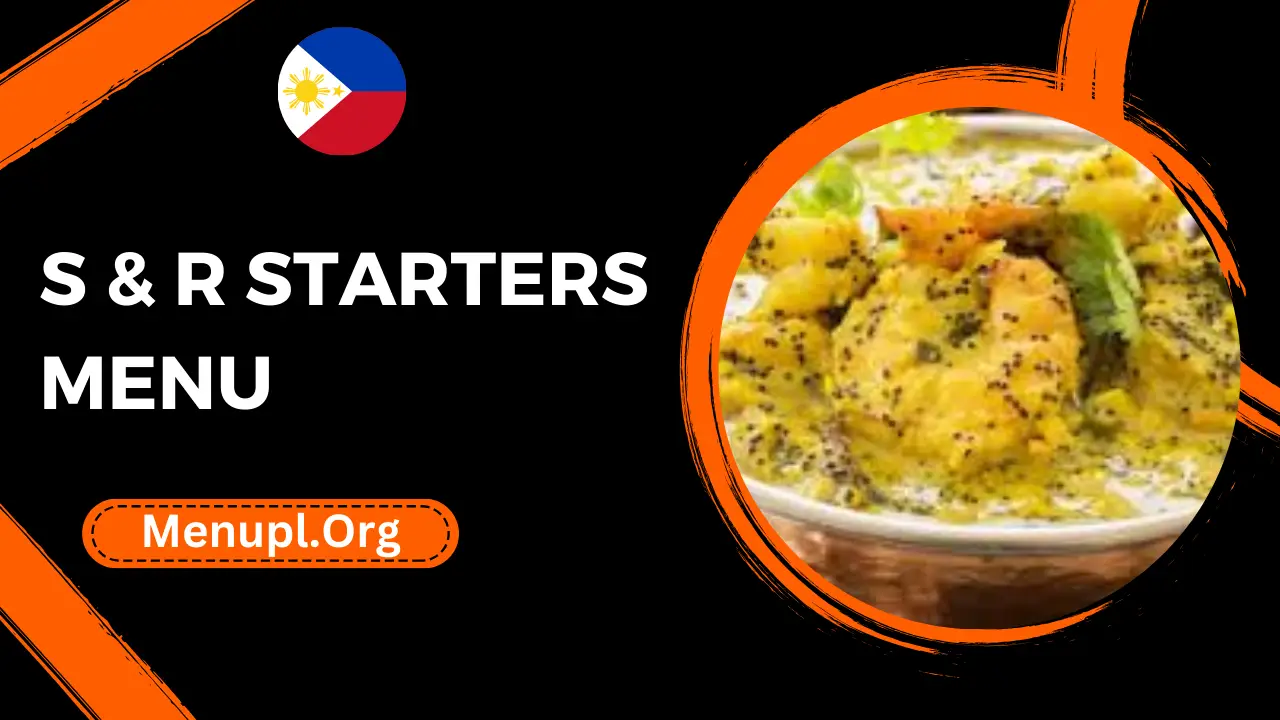 S & R Starters Menu Philippines