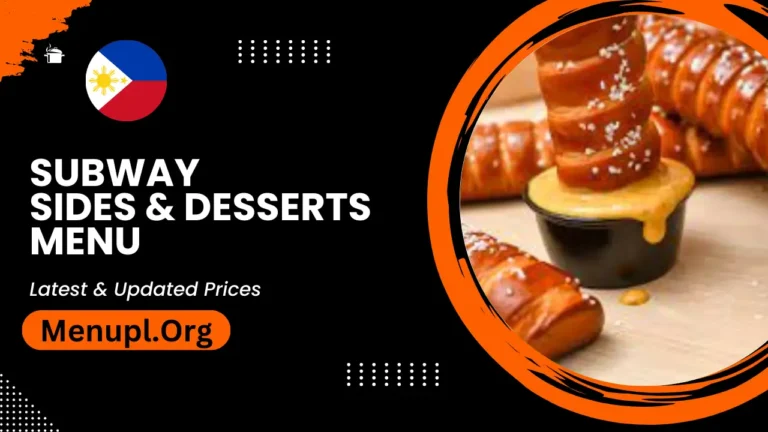 Subway Sides & Desserts Menu Philippines Updated Prices 2024