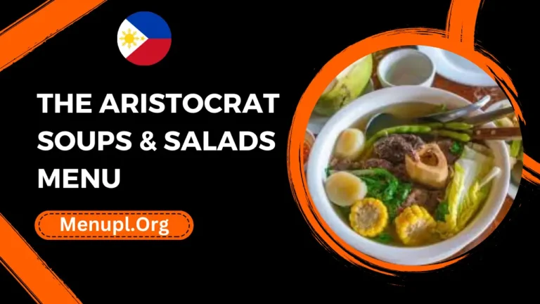 The Aristocrat Soups & Salads Menu Philippines Prices 2024