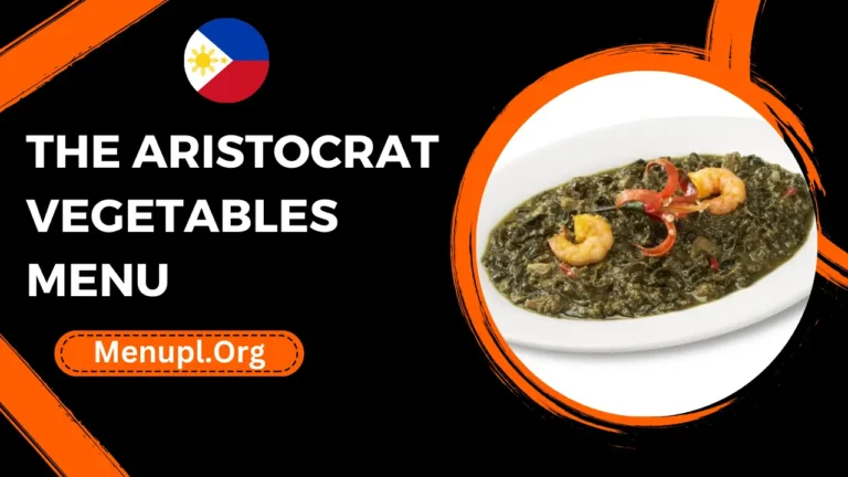 The Aristocrat Vegetables Menu Philippines Prices 2024