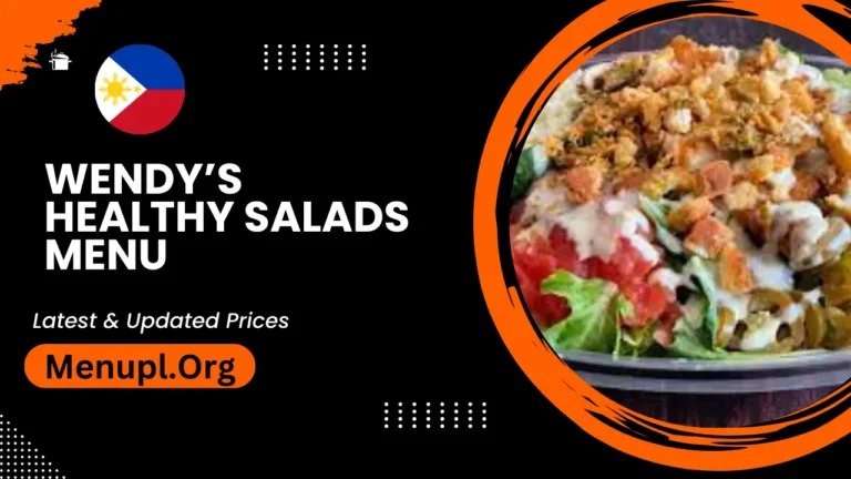 Wendy’s Healthy Salads Menu Philippines Updated Prices 2024