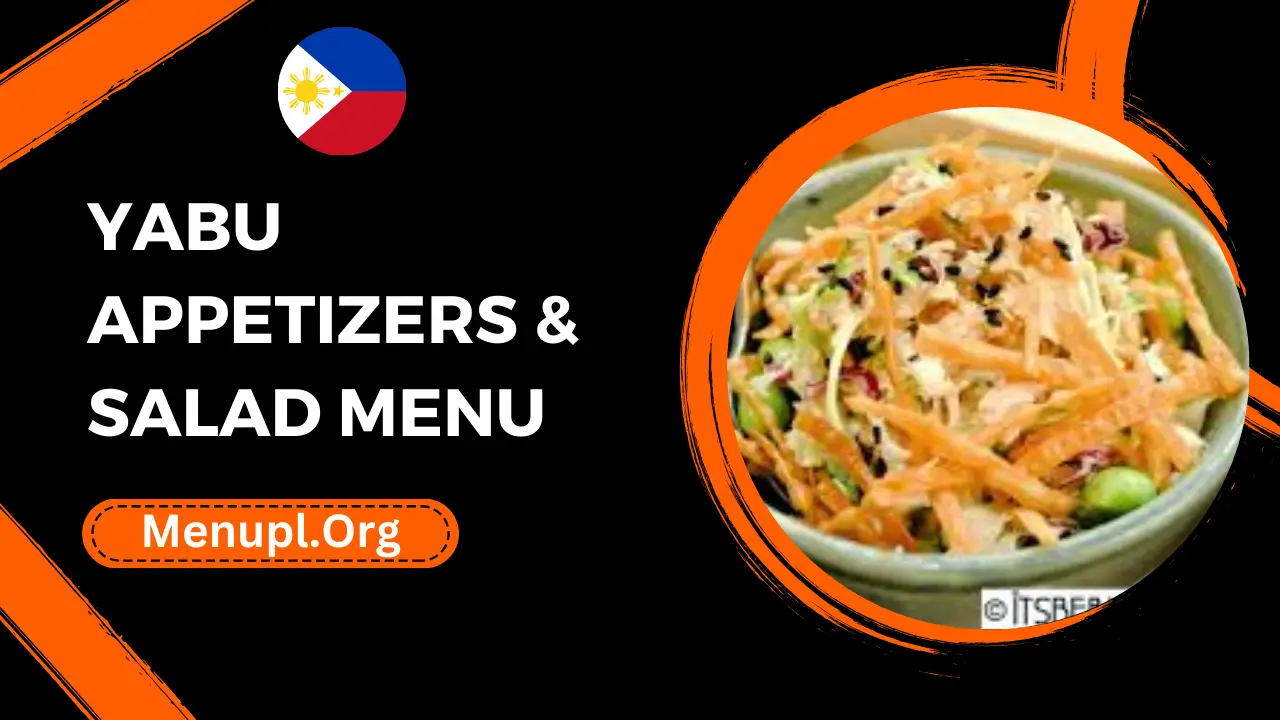 Yabu Appetizers & Salad Menu Philippines