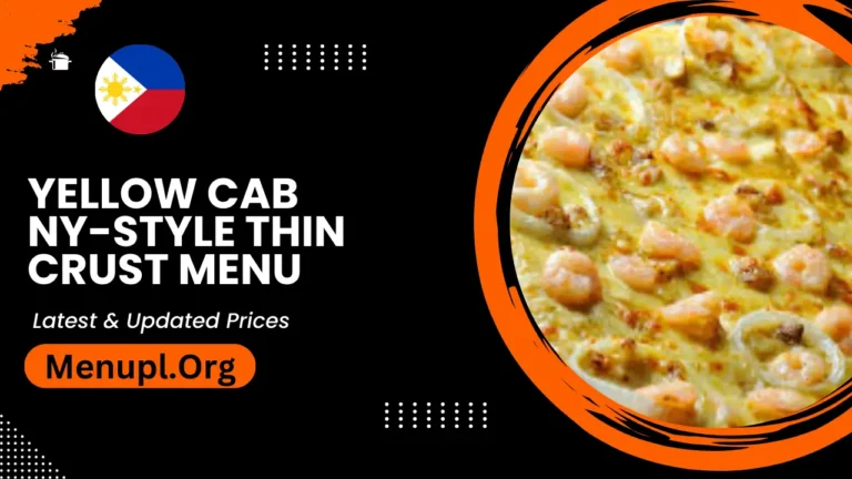 Yellow Cab Ny-Style Thin Crust Menu Philippines Updated Prices 2024